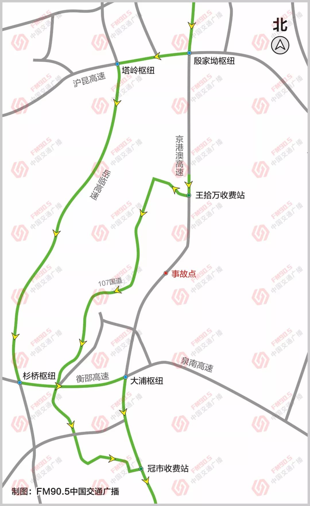北往南绕行线路图