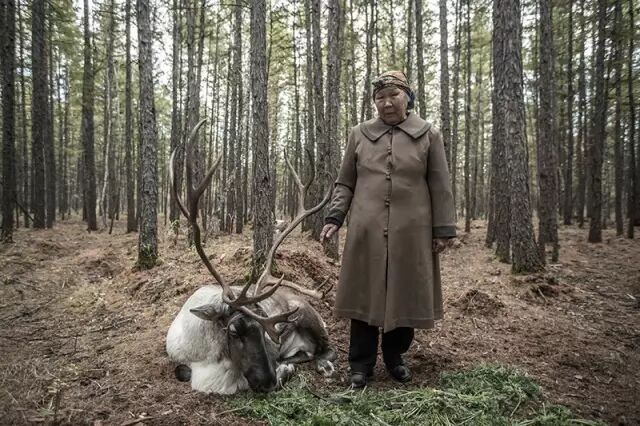 兴奋着试戴和蔼的老者亲手缝制的手套,跟着老人的儿女用弹弓打花鼠