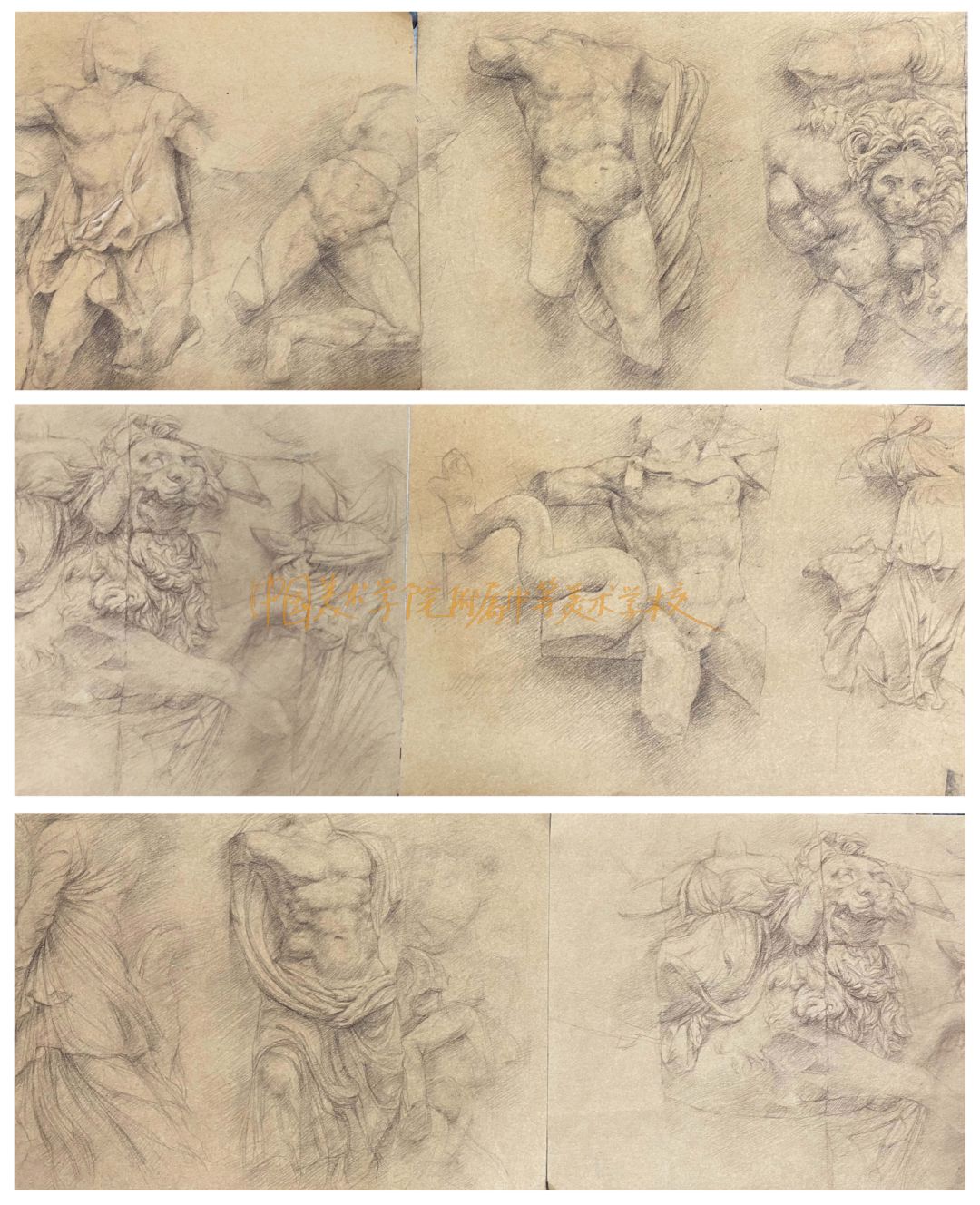 中国美术学院附中2020级学生，帕加马祭坛写生！(图8)