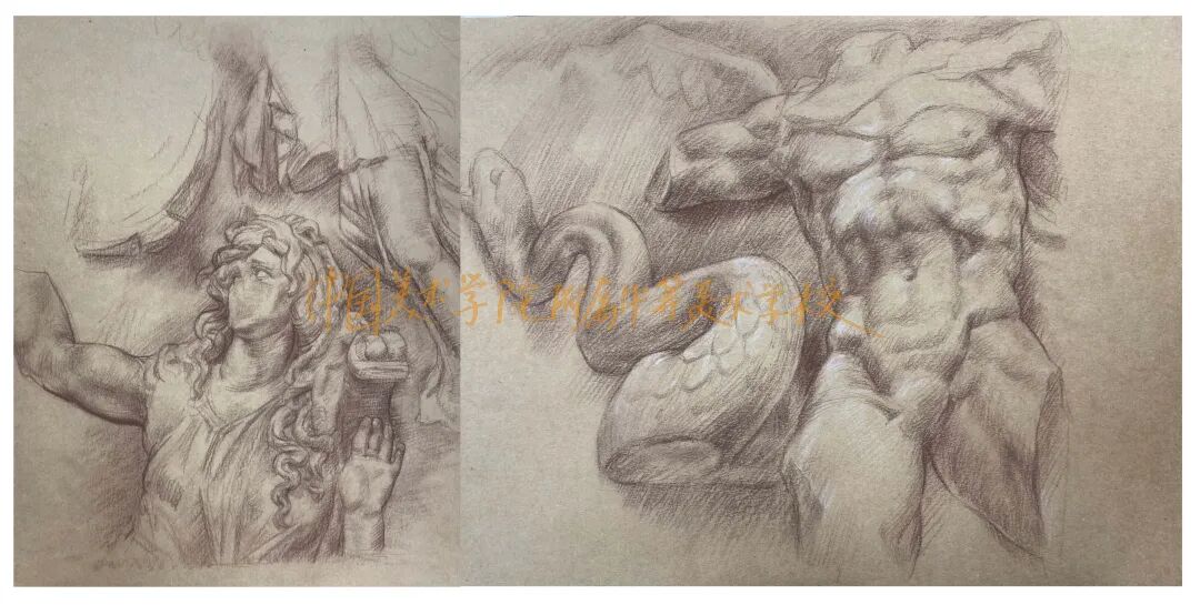 中国美术学院附中2020级学生，帕加马祭坛写生！(图17)