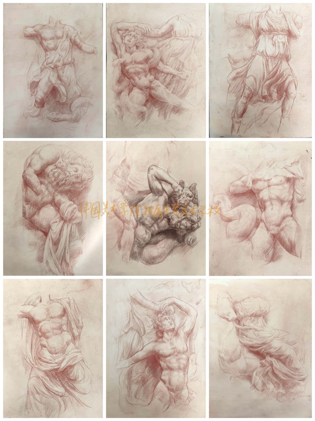 中国美术学院附中2020级学生，帕加马祭坛写生！(图16)