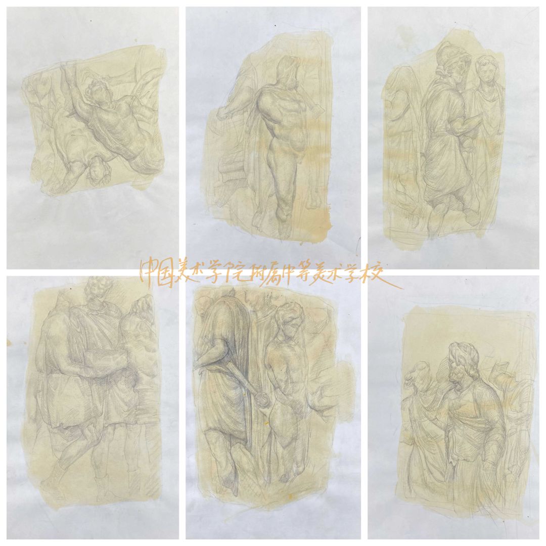 中国美术学院附中2020级学生，帕加马祭坛写生！(图32)