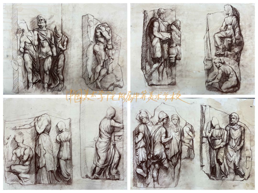 中国美术学院附中2020级学生，帕加马祭坛写生！(图37)