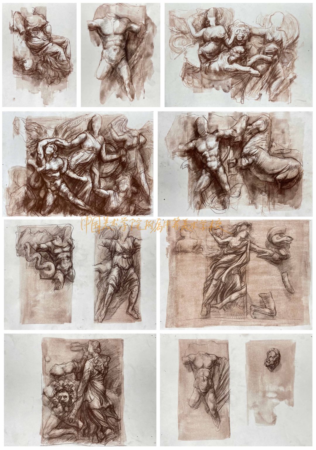 中国美术学院附中2020级学生，帕加马祭坛写生！(图38)