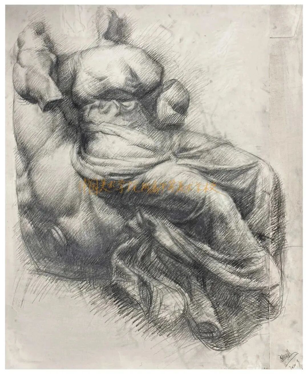 中国美术学院附中2020级学生，帕加马祭坛写生！(图4)