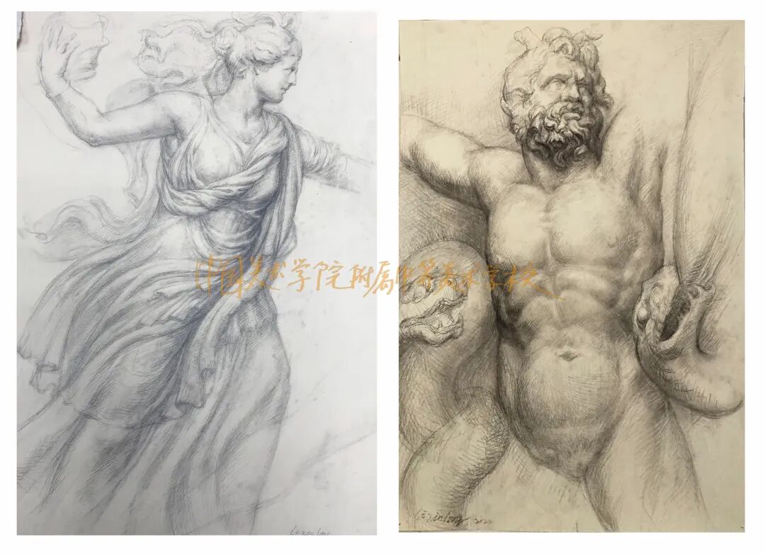 中国美术学院附中2020级学生，帕加马祭坛写生！(图44)