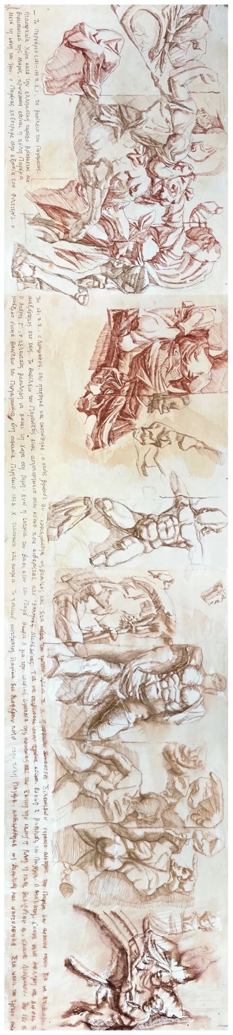 中国美术学院附中2020级学生，帕加马祭坛写生！(图9)