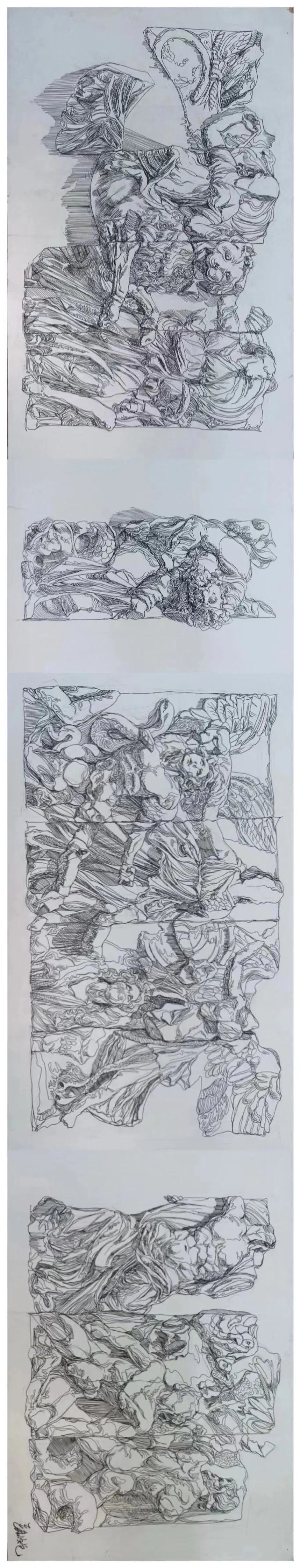 中国美术学院附中2020级学生，帕加马祭坛写生！(图13)