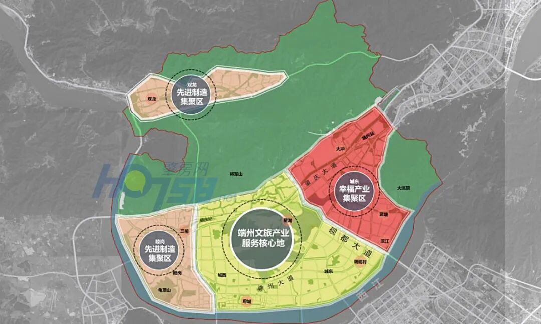 可直接通往肇庆大桥旁规划的250米地标门户"端州新城"