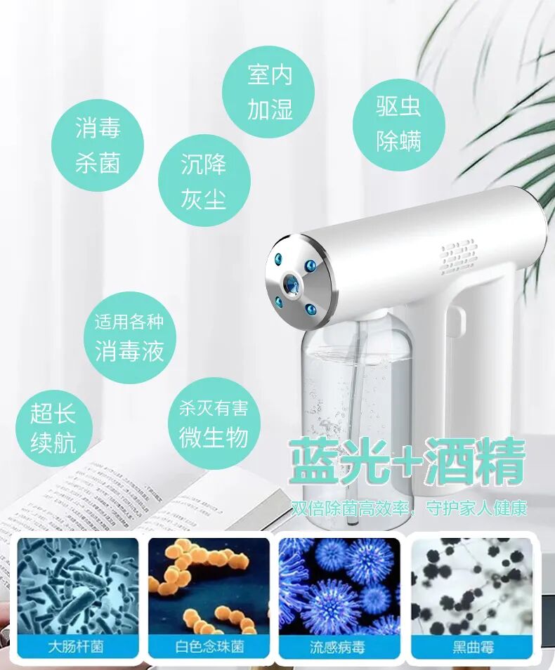 家用雾化器怎么消毒【美国家庭都在用的神器】纳米喷雾枪，10分消毒全家细菌，还能浇花，空气降尘_https://www.jmylbn.com_新闻资讯_第24张