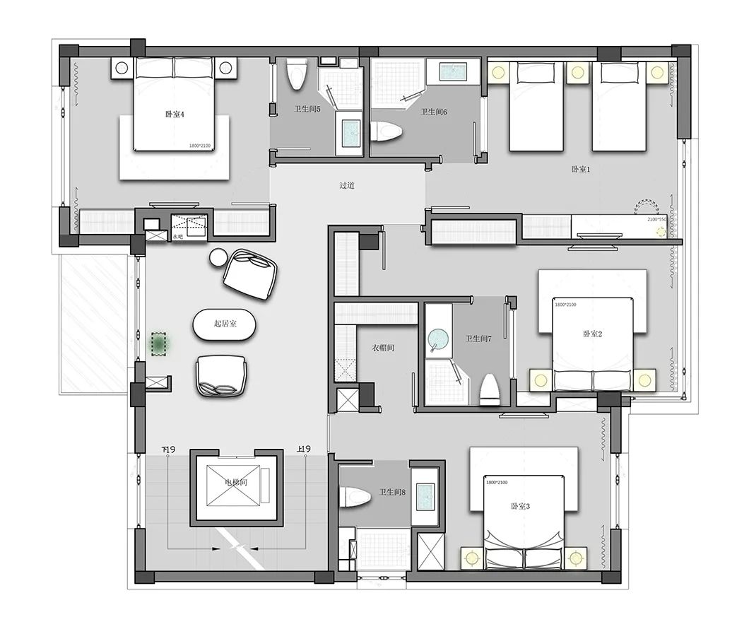 首發 | 800㎡別墅設計，簡約精致、超有架式！ 家居 第44張