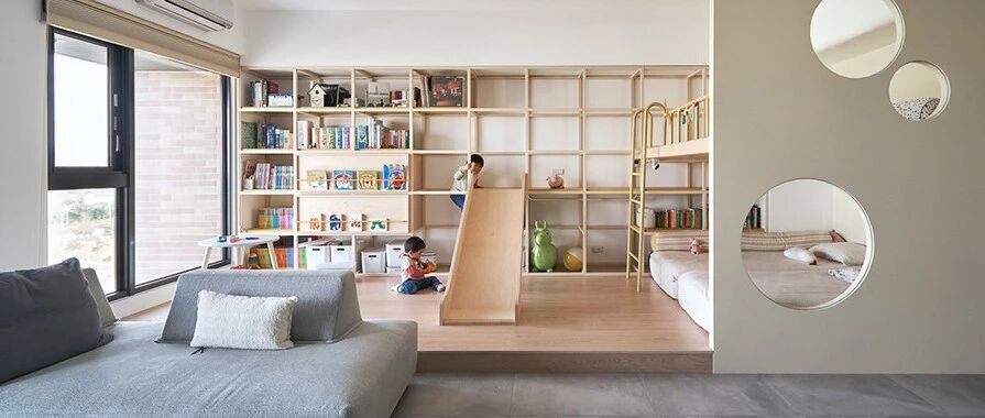 120㎡北欧风亲子宅，多功能客厅超有趣！