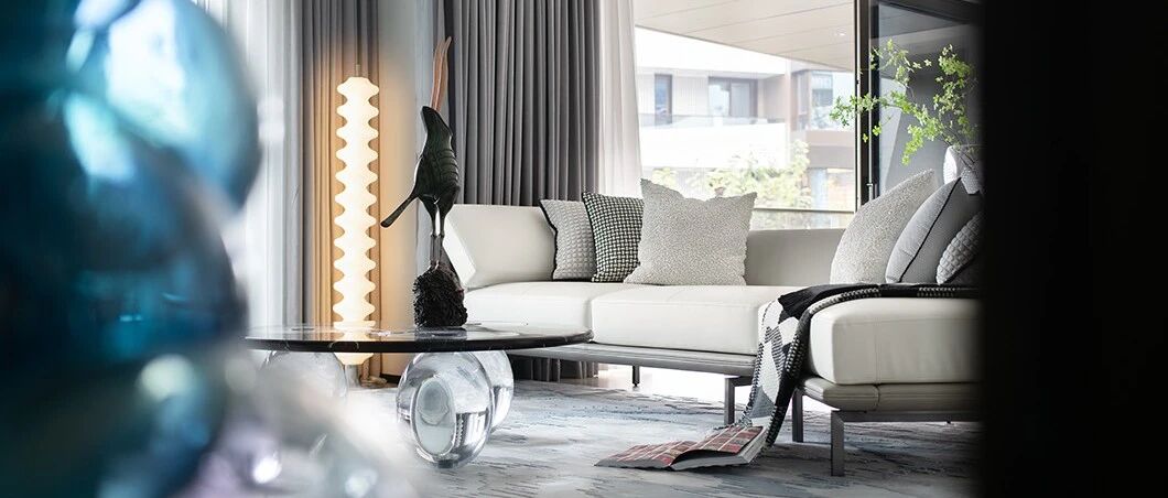 九度设计 | 165㎡简约大平层，撞色经典蓝，时髦又高级！