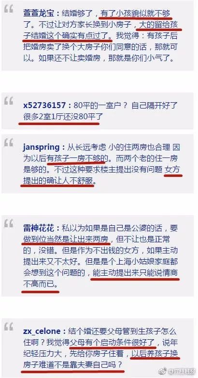 给儿子一套700万的房子当婚房,女方觉得不够意思?篱笆的这个帖子