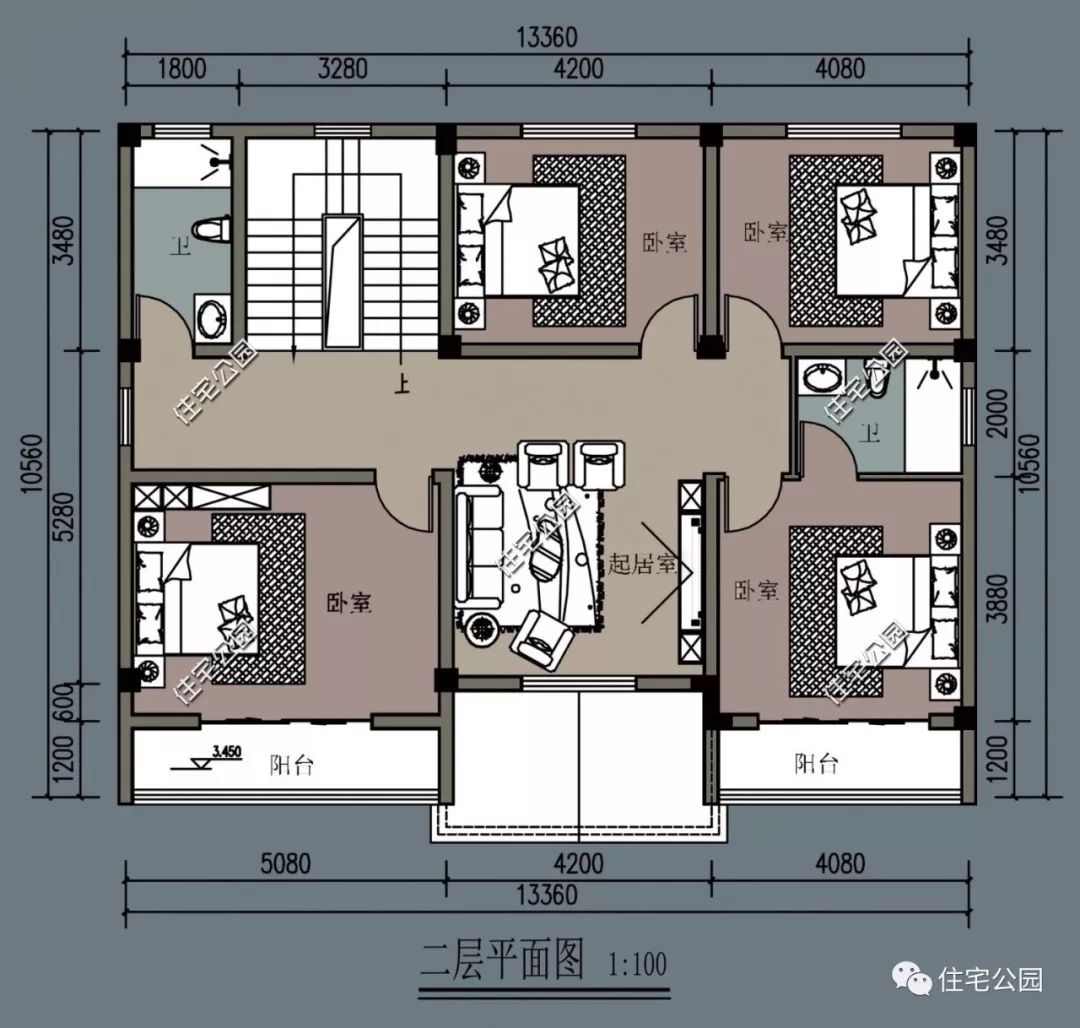 超大廚房帶土灶+大陽台，9×13米小進深三層別墅 家居 第8張