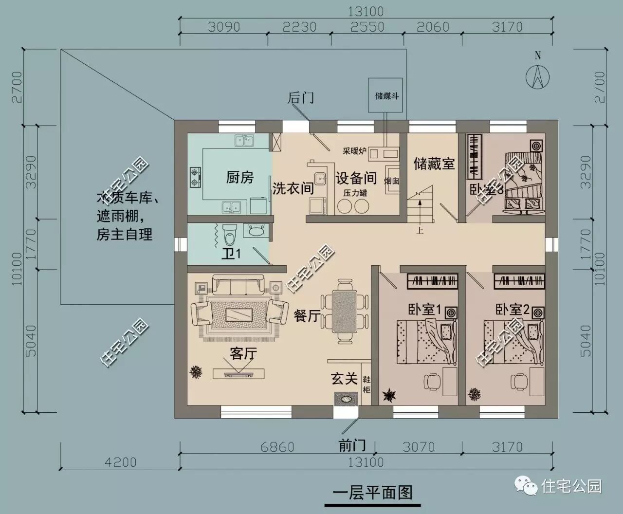 带阳光房,10x13米超舒适东北二层别墅丨建筑师作品展
