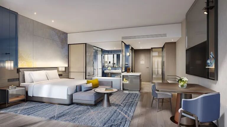 客房（特大床）座椅、桌子