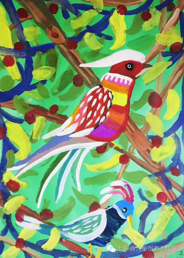 发挥无尽的想象和变化 添加纹样,夸张色彩 在作画过程中 可以分