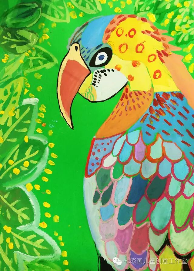 装饰画课程 下面所有配图均为画室小朋友所画 儿童色彩装饰画 是以