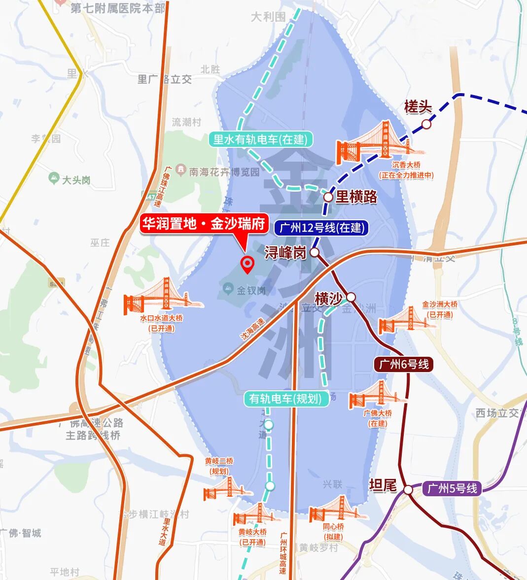 白云金沙瑞府143㎡~143㎡，平层+叠墅