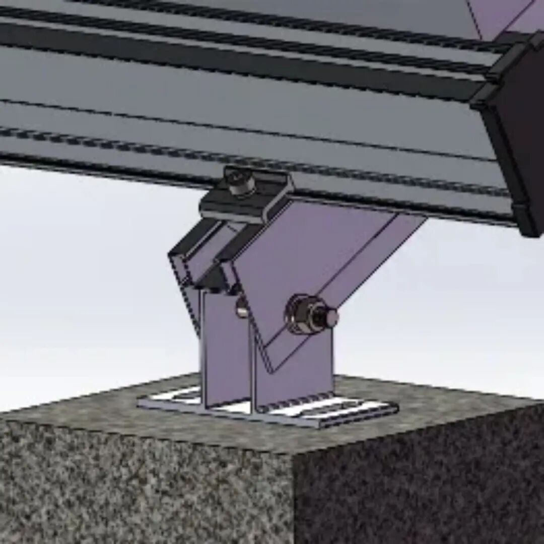 Solar Mounting System with Concrete Base