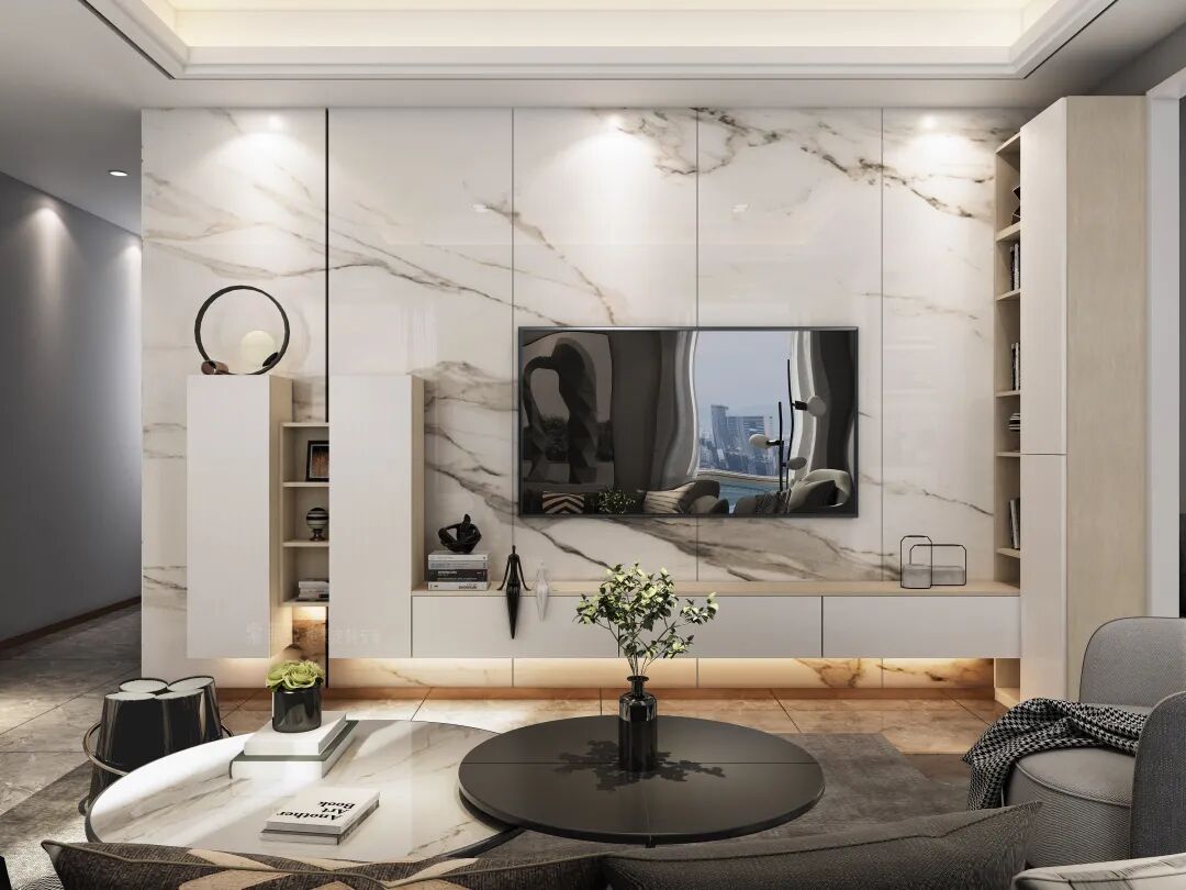 索菲亚家具收藏这63套电视背景墙土味硬装的客厅有救了