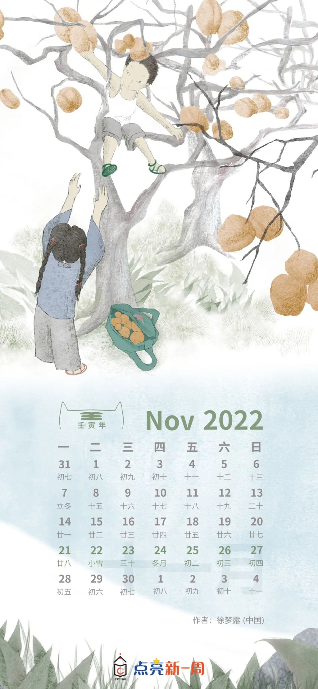 插画周历上新：一条小溪是许多可爱东西的家