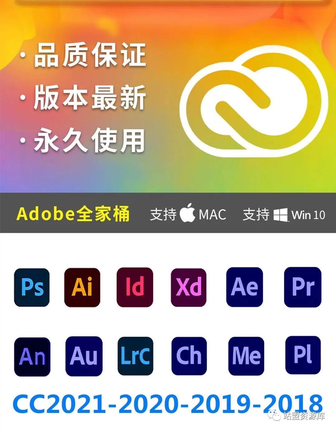 平面设计软件全套最新版（中文破解版）下载，ps/pr/ai/Ae等全都有