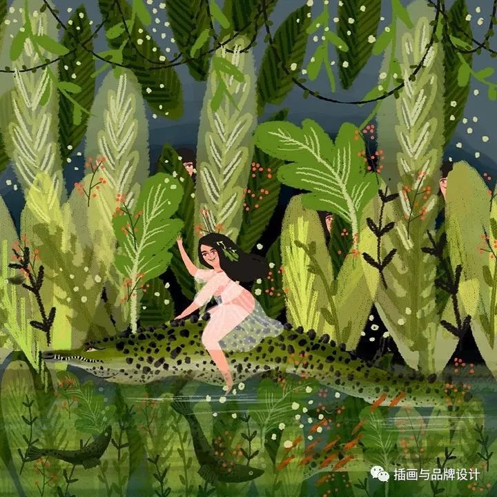 插畫丨高度近視讓她在畫畫時癡迷於細節，畫出紋理滿滿的森林美景 家居 第54張