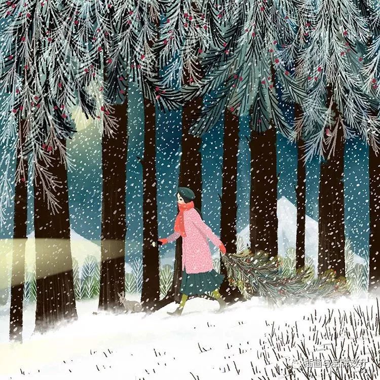 插畫丨高度近視讓她在畫畫時癡迷於細節，畫出紋理滿滿的森林美景 家居 第6張