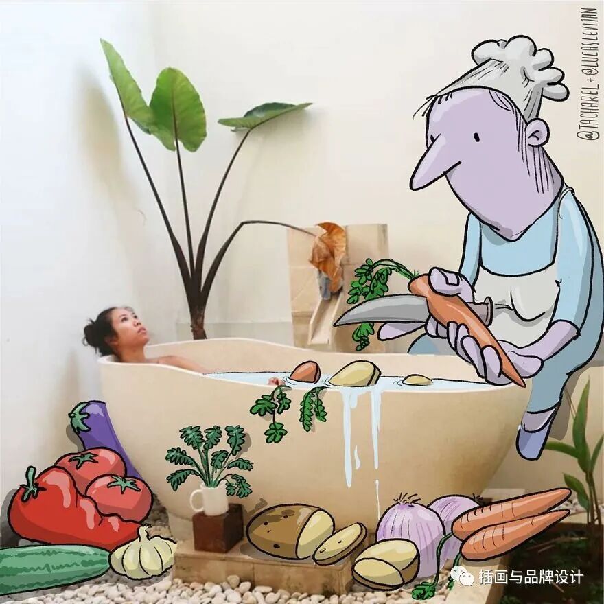 插画师的独家绝活！羞羞的脑洞击碎大脑，网友：私照原来可以这样P…