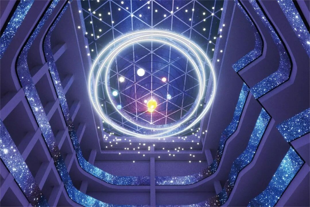 绚烂的银河星空变幻,让到访的顾客可以肉眼感受到宇宙银河的浪漫魅力