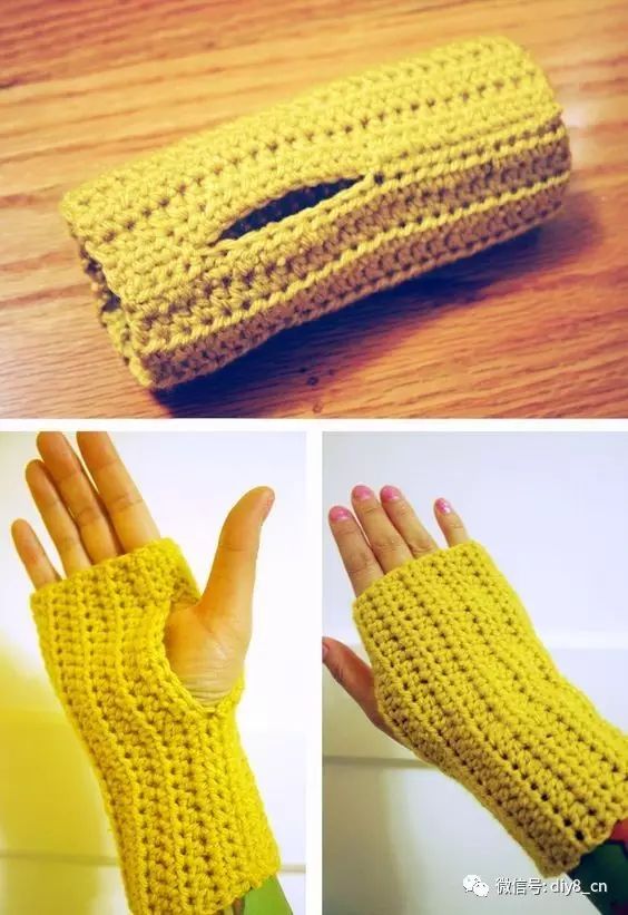 无指手套最简单的织法图片