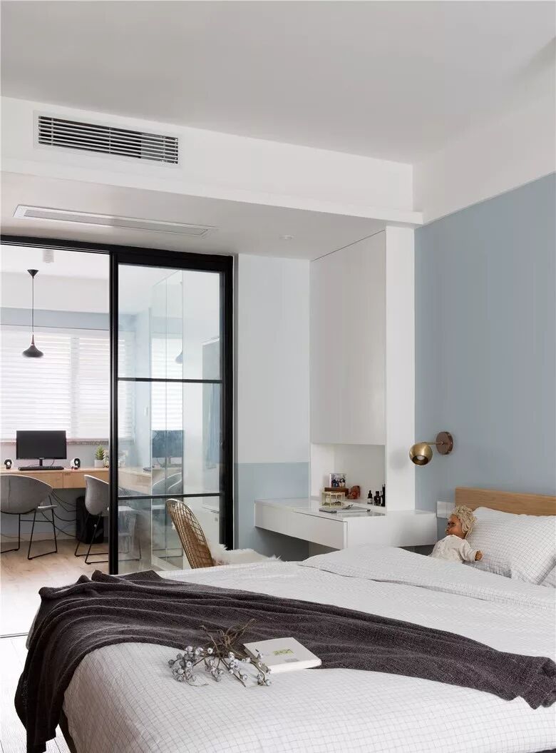 120平4室2厅，书房这样装，轻松拥有衣帽间+瑜伽室！