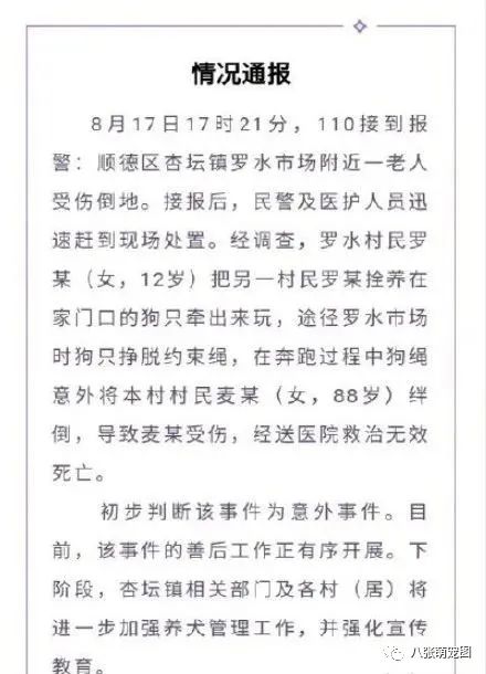 八旬老人遭遇飛來橫禍，被狗繩絆倒後搶救無效身亡，到底是誰的責任？ 寵物 第9張