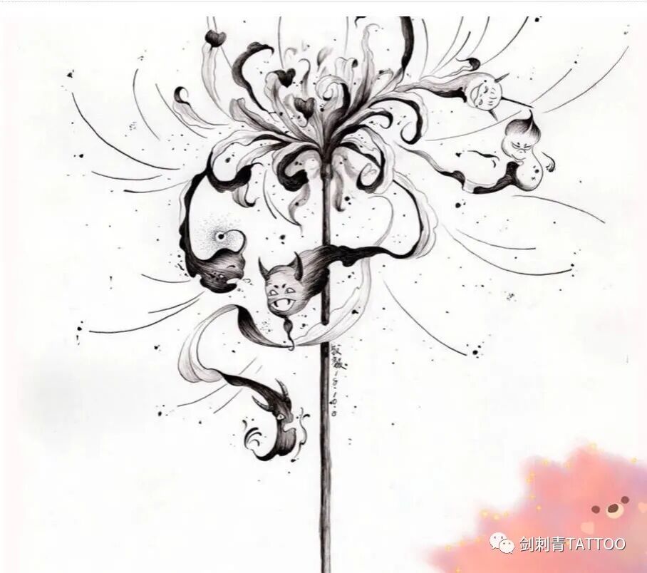 彼岸花纹身素材 全网搜