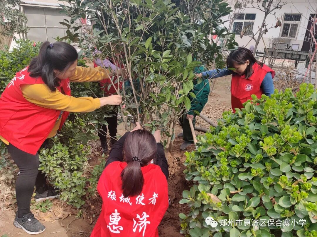 相约春天 共植绿色——保合寨小学植树节活动
