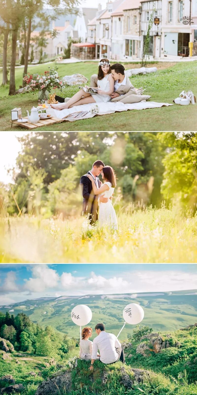 27张梦幻浪漫自由奔放的，田园婚纱照