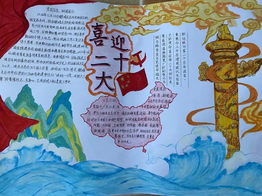 药学系开展了喜迎二十大奋进新征程手抄报征集活动