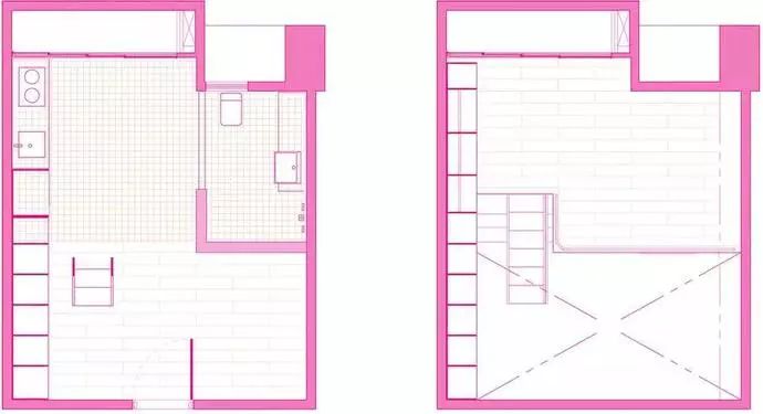 33㎡ LOFT 設計， 客餐廳、廚房、廁所、陽台、大衣櫃全都有 家居 第26張