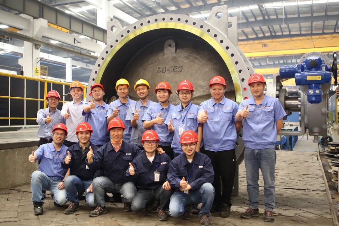 纽威96"大口径电动三偏心蝶阀顺利通过试验的图5