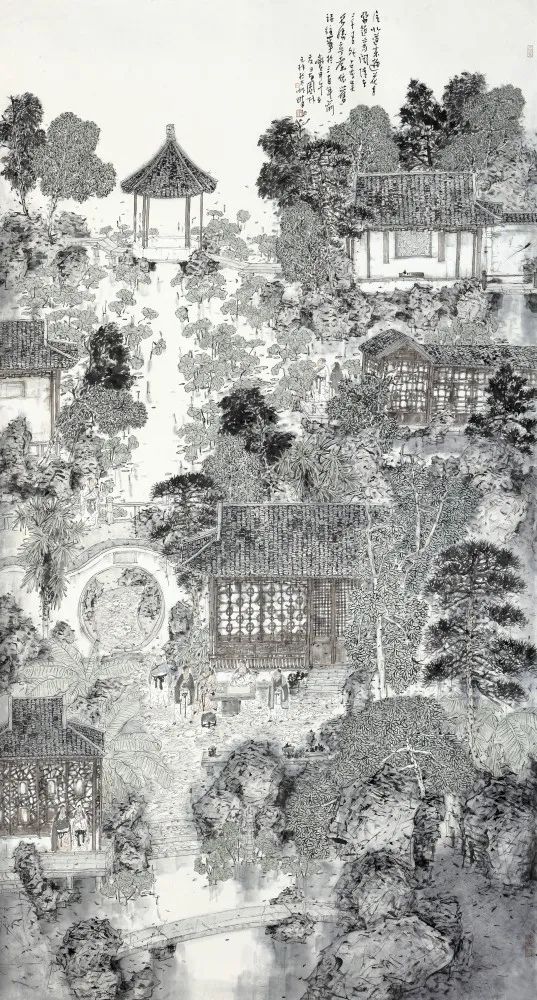 太湖春秋水墨江南苏州胥口书画作品展在京展出组图