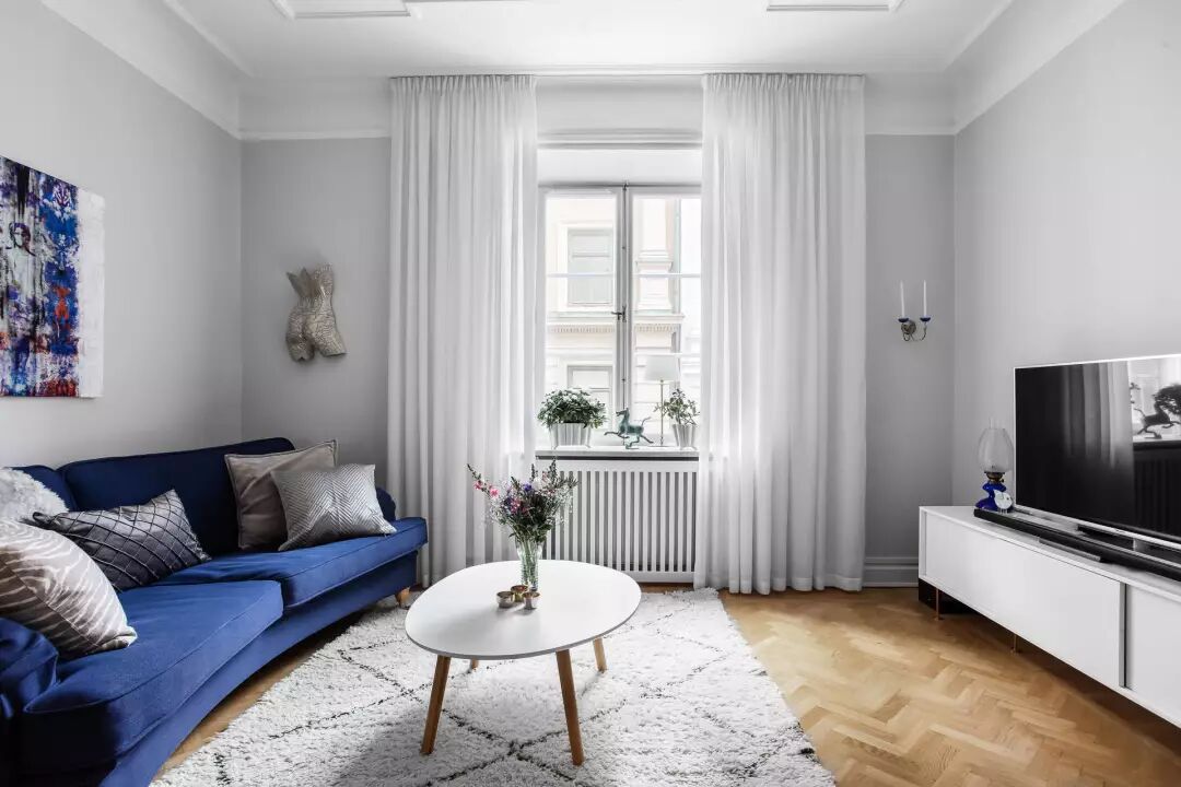 79平北欧风，大胆用色，打造一个复古个性的温馨小家！