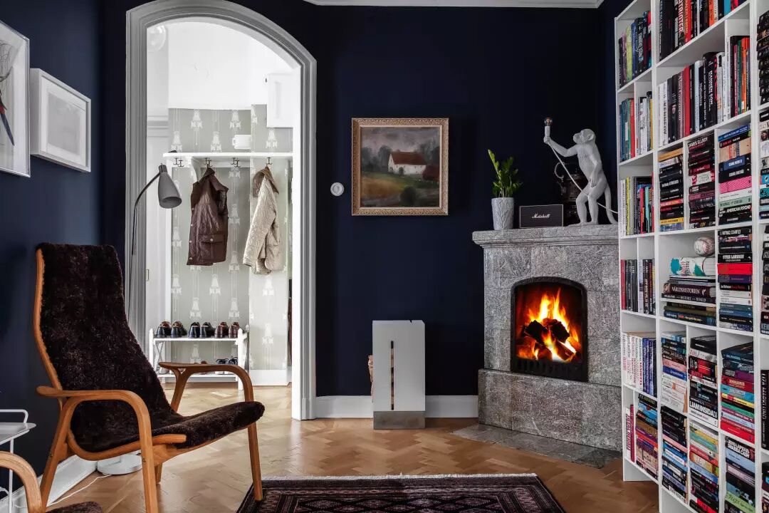 79平北欧风，大胆用色，打造一个复古个性的温馨小家！