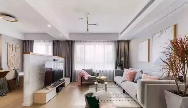 我見過最具實用的北歐風，108㎡客廳竟隔出10㎡的書房，太棒了！ 家居 第5張