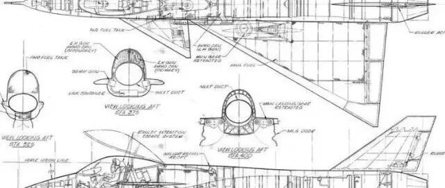 歼10源自五十年前的设计？西方公开方案草图，外形非常相似