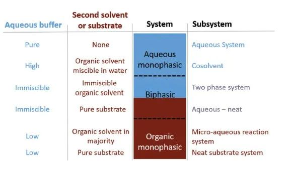 生物催化反应中溶剂体系的选择