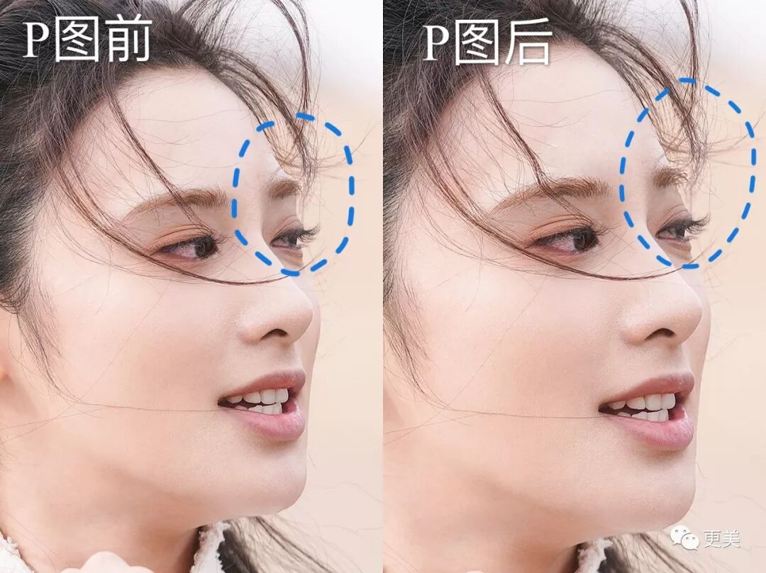 换头中的点睛之笔,如果她眉弓不够高,眉心三角区立体度就会拉低很多