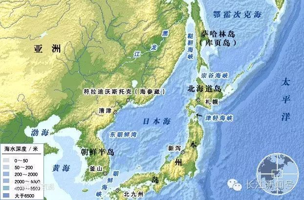 世界地图日本海图片