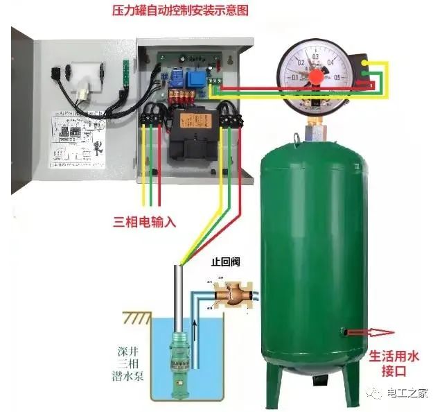 无塔供水接线图片